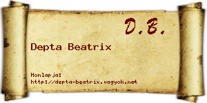 Depta Beatrix névjegykártya